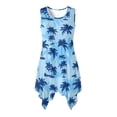 thumbnail image 5 of Garronmavis Couples Vacation Outfits Matching Sets Blue Palm Leaf Button-Down Shirt for Men Lightweight Shirts Blouse and Womens Sleeveless Dress A-Line Beach Dress, 5 of 7