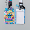 thumbnail image 2 of HANNTAOO Anime Cartoon Stitch Hard PVC Bus Pass Card Case - ID Badge Holder with Polyester Lanyard for Student Campus Card, Meal Card, Work ID CJQQ512-1337, 2 of 4