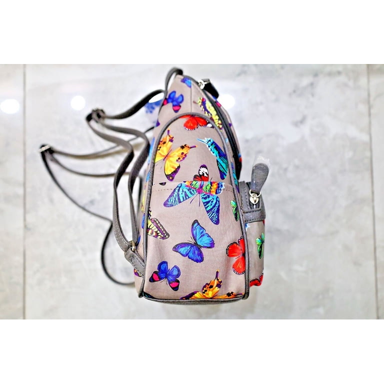 butterfly backpack leather MultiSac Backpack Butterfly Bag Faux Leather Burst Major. Butterfly Theme,  Grey