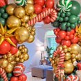 thumbnail image 5 of Kit de Guirlande d'Arche de Ballons de Noël, 99 Ballons de Luxe Xmas Rouge Vert Or, Ballons Canne à Sucre, Ballons Explosion Étoile, 5 of 5
