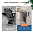 thumbnail image 3 of 2PCS 5 Rods-Steel Natural Color (Stainless Steel Hook) Folding Pants Rack Telescopic Multi-Purpose Multi-layer Pants Rack Hanger Hook Pants Rack Wholesale Stainless Steel Storage Artifact Pants Hanger, 3 of 14