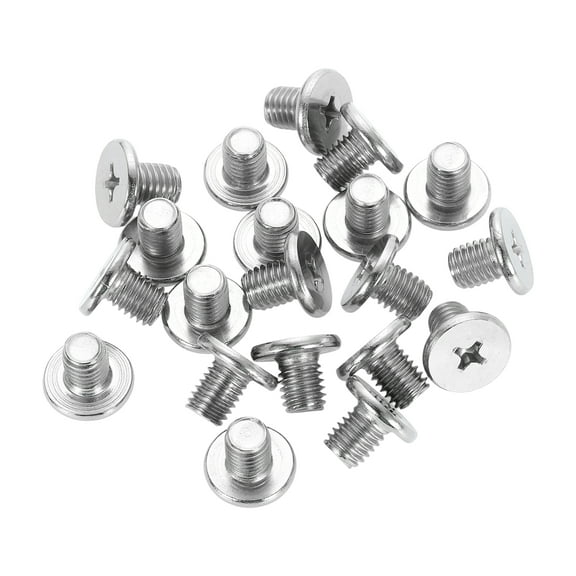 M8-1.25 x 10mm 20Pack Metal Flat Round Head Screws Phillips Drive Machine Bolt