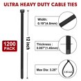 thumbnail image 2 of Bridas RAZCC, 1200 unidades, cable negro de 30 cm, nailon resistente, 70 libras, 2 of 7