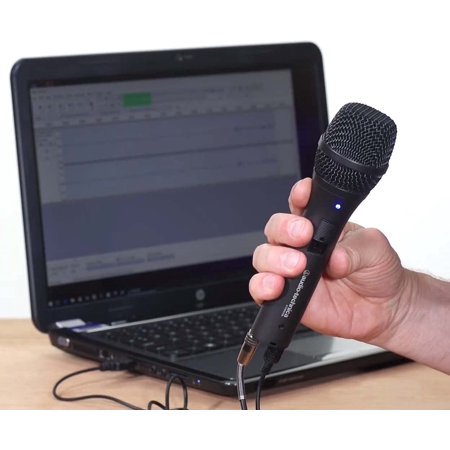 Audio Technica AT2005USB USB / XLR Dynamic Microphone with Pop Filter, 10' XLR Cable, Cable Ties