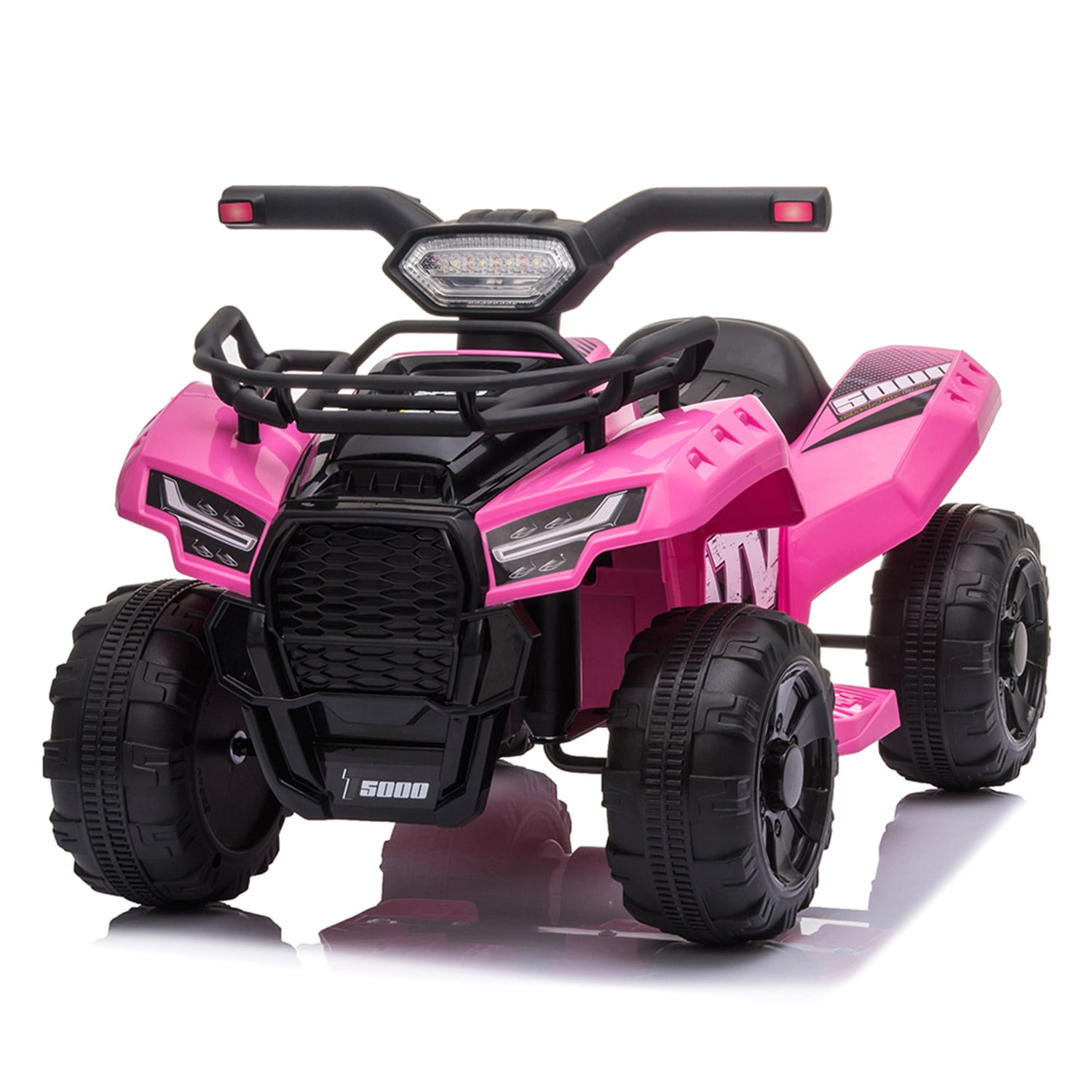 CIPACHO Kids ATV, 6V Battery Powered Electric Vehicle w/LED Light, Horn, Music, Wear-Resistant Wheels, Ride on Car 4 Wheeler Quad for Toddler Boys Girls 18-36 Months, Pink