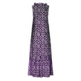 thumbnail image 5 of Plus Size Dresses Clearance, Fashionable Women's Casual Spring/summer Sleeveless Printed Dress(Purple,XXXL), 5 of 5