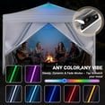 Ktaxon 10ft x 10ft Ez Pop Up Canopy Tent with Lights,LED Frame Canopy ...