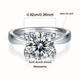 thumbnail image 4 of Classic Bull Head 3 Carat D Grade Moissanite, S925 Sterling Silver Wedding Ring, Timeless, White Gold Plated, Elegant, Temperamental, Fashionable, Birthday Gifts, Festive Events, Everyday Wear, 4 of 8