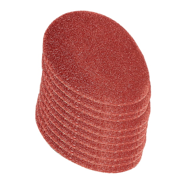 relayinert 10 Pcs 100mm 180 Grains Papier de Verre Polissage Disques de Papier Outils de Broyage Ronds Rouges pour 4 Pouces 80 Mailles 1Ensemble