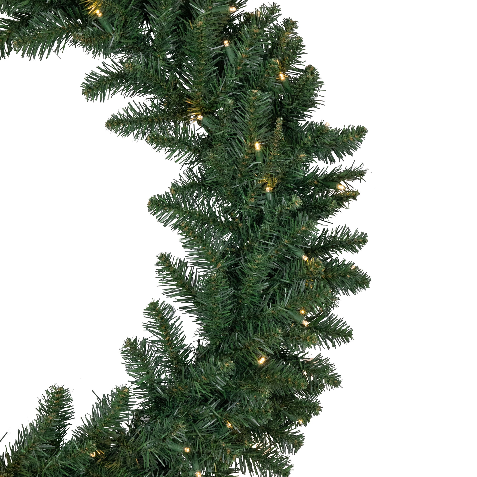 36" Pre-Lit Buffalo Fir Artificial Christmas Wreath - Warm White LED Lights