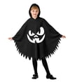 thumbnail image 3 of KHONTS Ghost Face Poncho for Toddler Kids Hooded Cloak Halloween Performance Clothes Spooky Capes 10-Black M, 3 of 7