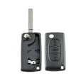thumbnail image 1 of YSX 3 Button Replacement Fob Key Case Uncut Blade For Peugeot 207 307 407 308 607 For Citroen 3 Button Without Slot black, 1 of 9