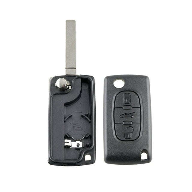YSX 3 Button Replacement Fob Key Case Uncut Blade For Peugeot 207 307 407 308 607 For Citroen 3 Button Without Slot black