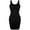 Black, variant on MANIFIQUE Women's Tummy Control Shapewear Square Neck Seamless 360° Smoothing Slip Dress