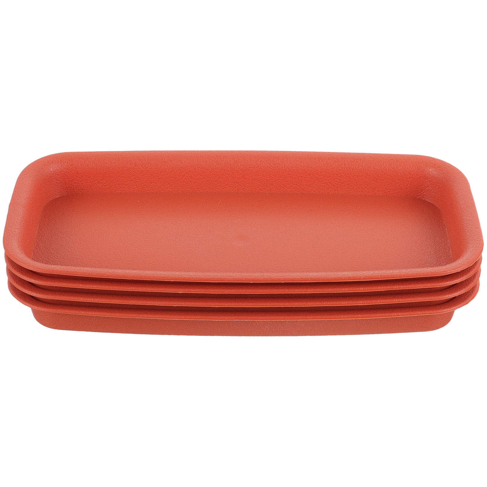 Plant saucers 4Pcs Rectangular Plant Saucers Plastic Plant Saucers Planter Drip Tray Flower Pot