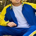 thumbnail image 4 of Men‘s 2 Piece Tracksuits Long Sleeve Stand Collar Sweatshirt + Pants, 4 of 7