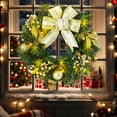 thumbnail image 2 of 20 inch Christmas Wreaths-Christmas Wreath with Lights LED,Battery Operated LED light bow Wreath for Windows, wedding festival party, patio, christmas decorations, 2 of 7