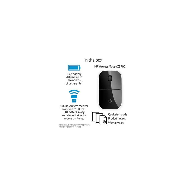 HP Z3700 Black Wireless V0L79AA#ABL Mouse