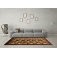 thumbnail image 3 of Ahgly Company Indoor Square Oriental Brown Industrial Area Rugs, 8' Square, 3 of 4