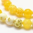 thumbnail image 3 of 1strand Natural Fire Agate Bead Strands Round Grade A Faceted Dyed & Heated Yellow 6mm Hole: 1mm about 61pcs/strand 14.2~14.5 inch, 3 of 3