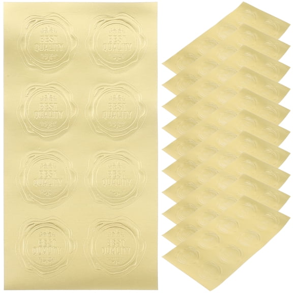 OUNONA 20-Pack Embossed Envelope Seal Stickers, Self-Adhesive Envelope Seals for Greeting Cards, Letters, Invitations, and Crafts