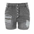 thumbnail image 4 of Women's Jean Shorts Stretched Size 16 Summer Casual Fashion Solid Color Denim Breasted Shorts, 4 of 4