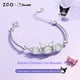 thumbnail image 2 of Pulsera de dibujos animados de anime Kuromi de Sanrio, regalo de cumpleaños para niñas en plata de ley, pulsera con forma de corazón para mejores amigas de Ins Girl, joyería, 2 of 5