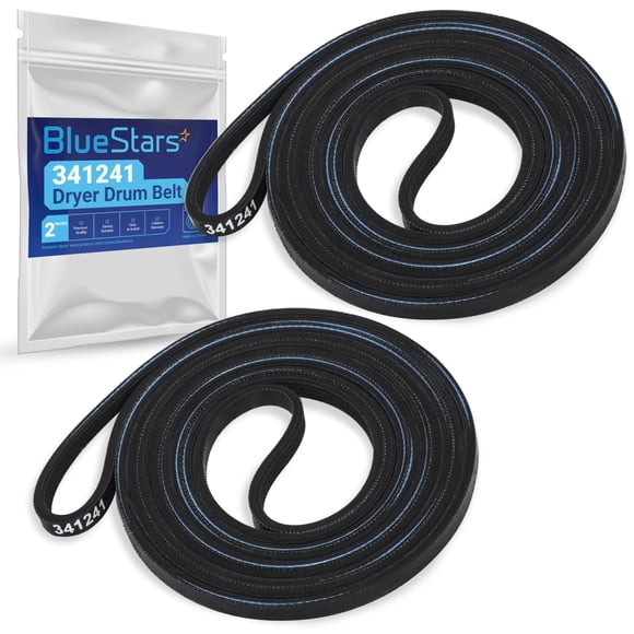 Ultra Durable 341241 Dryer Drum Belt Replacement Part by BlueStars - for Whirlpool Kenmore Dryers - Replaces 8066065 AP2946843 W10127457 PS346995 142