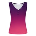 thumbnail image 5 of Teissuly Women's Summer Fashion V-neck T-Shirt Casual Sleeveless Printing Tank Vest Tops, 5 of 5