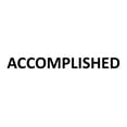 thumbnail image 1 of Printtoo Accomplished Self Inking Rubber Stamp Pre-Inked Office Stamp- Home Office Business Stationery, Black- 42 x 9 mm, 1 of 7