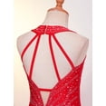 thumbnail image 6 of CHICTRY Kids Girls Lyrical Ballet Dance Dress Ice Skating Leotard Rhinestone Modern Contemporary Dancewear Red 10, 6 of 7