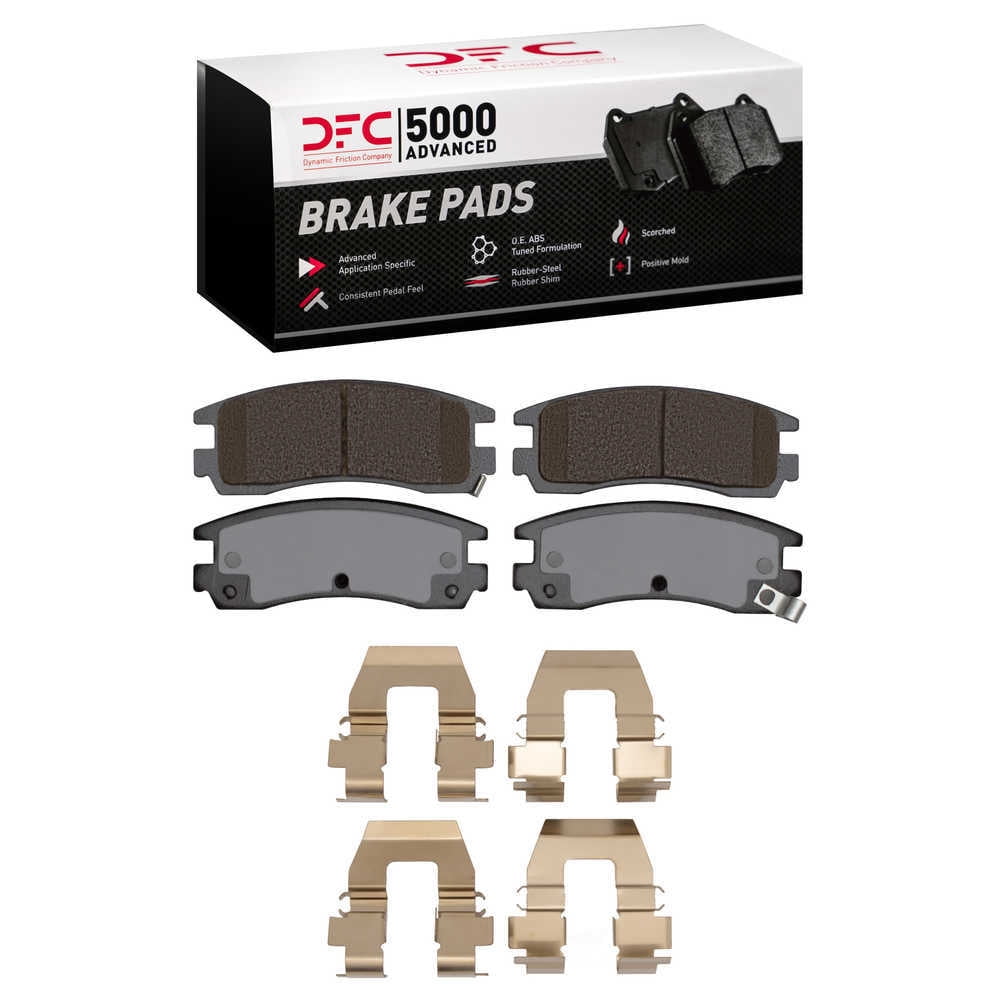 Dynamic Friction Company 1551-0698-01 DFC 5000 Advanced Brake Pads - Ceramic and Hardware Kit - OE