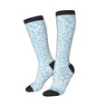 thumbnail image 2 of Daiia Sports Socks Floral Daisy Printed Novelty Crew Socks for Men Women Knee High Socks Cotton Socks Soft & Breathable Support Unisex Socks, 2 of 9