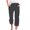 Black, variant on Capris Pants for Women Casual Stripe Elastic Drawstring Wide Leg Capris Pants with Pockets Summer Pants for Women,L,White