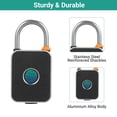thumbnail image 2 of Fingerprint lock,With App Unlock Padlock With App Unlock Locker Usb Fence Keyless Waterproof Usb Dsfen Twirltide Usb S Fence, 2 of 6