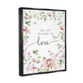 thumbnail image 3 of Stupell Industries Do All Things In Love Cottage Mushroom Floral Botanicals Graphic Art Jet Black Floating Framed Canvas Print Wall Art, Design by Mollie B., 3 of 5