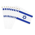 thumbnail image 1 of 5/10/20/50/100pcs Handheld Israel Flag Portable Soft Smoothly Flags For Activity, 1 of 1