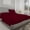 Burgundy Stripe, variant on 5Pcs Split Sheet Set Split Queen Size Sheets 100% Egyptian Cotton 800 Thread Count upto 12" inch Deep Pocket Adjustable Bed Sheets, Black Solid
