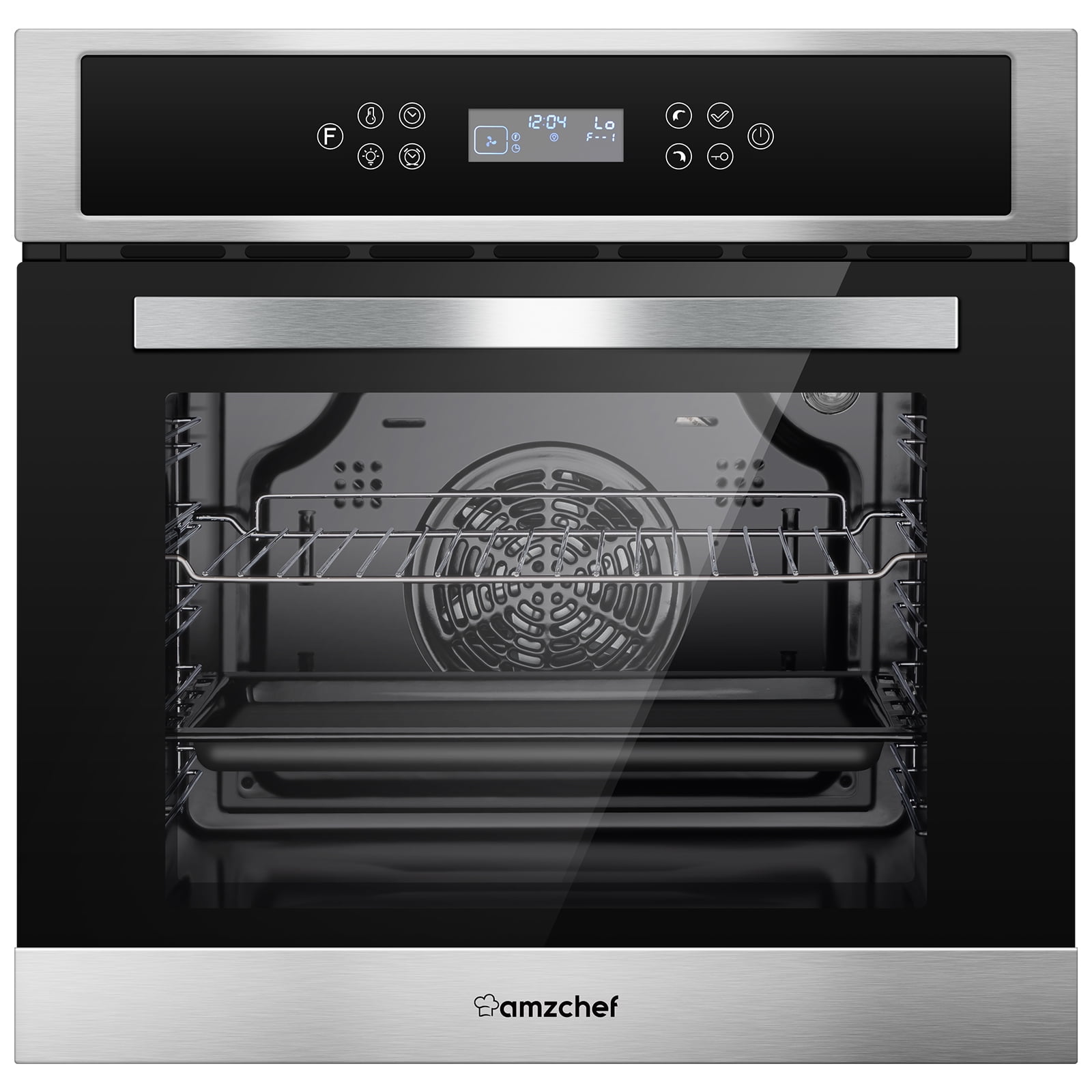 AMZCHEF Single Wall Oven 24" Built-in Electric Ovens