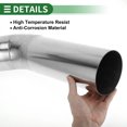thumbnail image 5 of 45 Degree Mandrel Exhaust Pipe DIY Custom Car Modified Exhaust Pipe Tubing Piping 114mm/4.5" OD 300mm/11.81" Length 304 Stainless Steel Silver Tone, 5 of 7