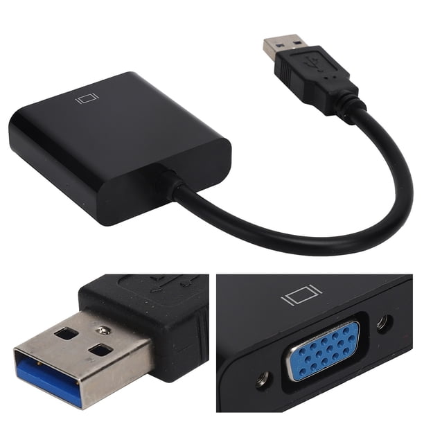 Cable USB3.0 A VGA Converter 5Gbps HD 1080p Cable de video de 15pin Cable de Video externo femenino