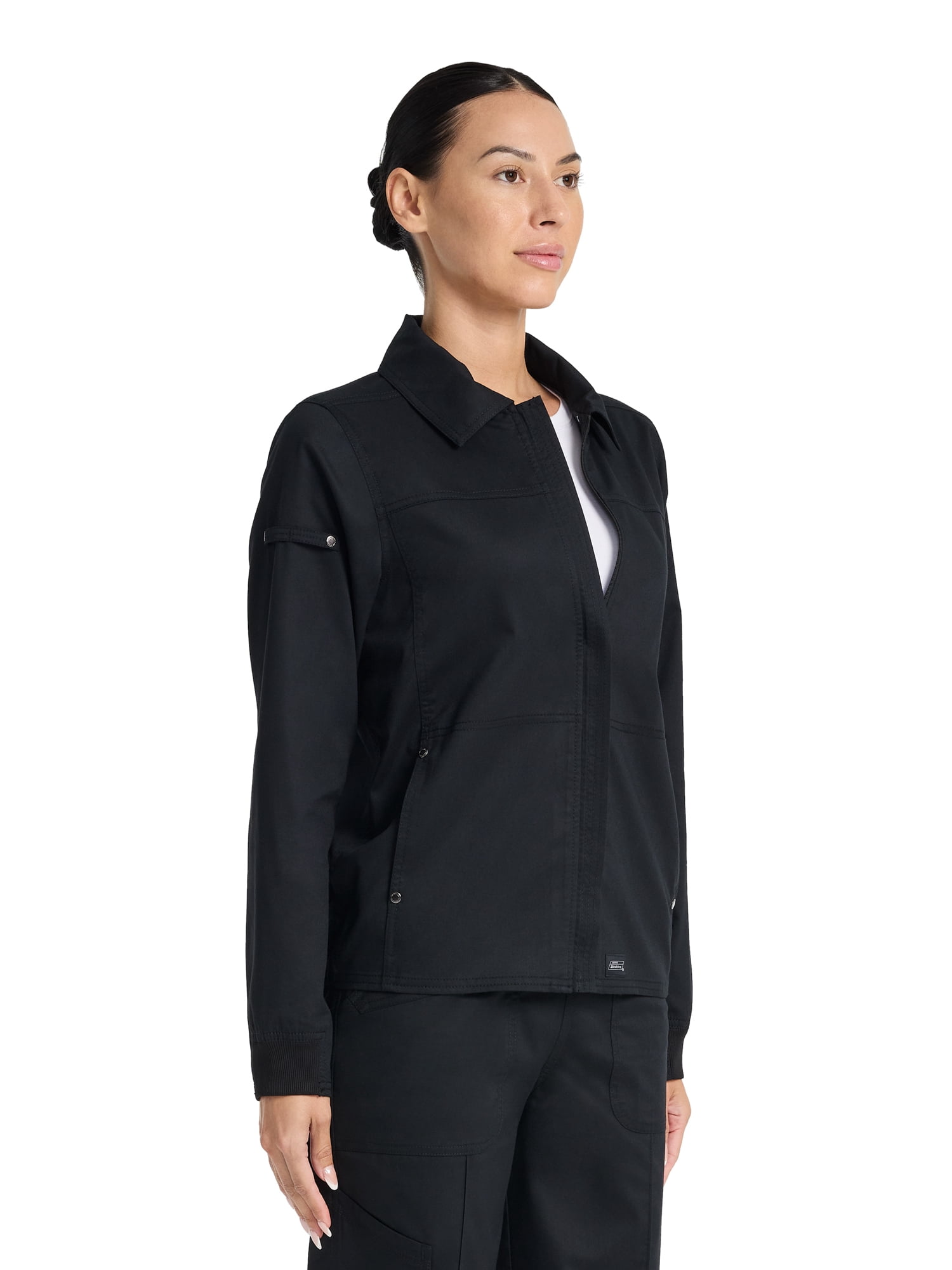 Genuine Dickies Women's Collared Zip Scrub Jacket