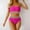 Hot Pink, variant on TODOZO Swim Suits for Women 2025 2 Piece Tankini Swimsuits for Women Tummy Control 2 Piece Swimsuit for Women High Waisted Modest Swimsuits for Women High Waisted Bandeau Bikini Set Strapless Two Pie