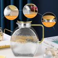 thumbnail image 4 of fafa-Glass Pitcher with Lid and Spout, 2.5 Liter 84oz Hot and Cold Water Carafe, Borosilicate Glass Water Container, Large Iced Tea Jug for Fridge, Water Jug for Coffee, Tea, Juice and Beverage, 4 of 4