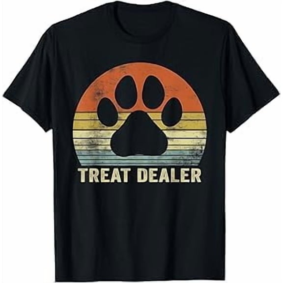 Greenink Funny Dog Treat Dealer Humor Dog Lover Men Women T-Shirt Unisex Sarcastic Graphic Shirt