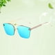 thumbnail image 5 of Gafas de terre polarizadas para mujer y hombre, protección , lentes tintadas, montura cuadrada de metal, gafas para golf, ejercicio, conducción, gafas Lente azul Yinane Gafas de sol para hombre, 5 of 7