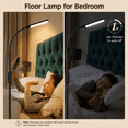 thumbnail image 4 of MEHOOM LED Floor Lamp, 1200lm Bright Reading Lamp with 3 Colors & Dimmer, Remote and Touch Control, Adjustable Gooseneck Standing Lamp for Living Room Bedroom Office Home Decor, 4 of 8