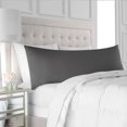 thumbnail image 1 of The Great American Store 600 Thread Count 100% Cotton Solid Grey, Long Body Pillowcases with Hidden Zippered (20"x 56")- Smooth & Durable Quality - Luxury Bedding, 1 of 4