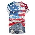 thumbnail image 5 of WZXFASHION Hauts pour Femmes Mode Manches 3/4 Col Rond Chemises Décontractées Tendance Blouses Imprimées Plissées devant T-Shirts 50 % de Rabais Liquidation T-shirt à Manches Courtes pour Femmes, 5 of 5