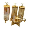 thumbnail image 2 of Dispensadores de bebidas a prueba de fugas de gran capacidad con tapa de vidrio y grifo para jarra de bebidas Ámbar, 2 of 9